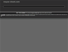 Tablet Screenshot of mayas-closet.com